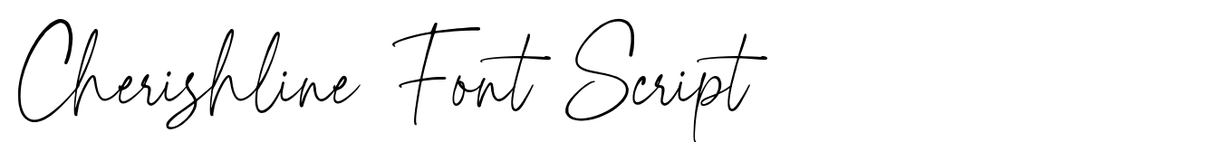 Cherishline Font Script